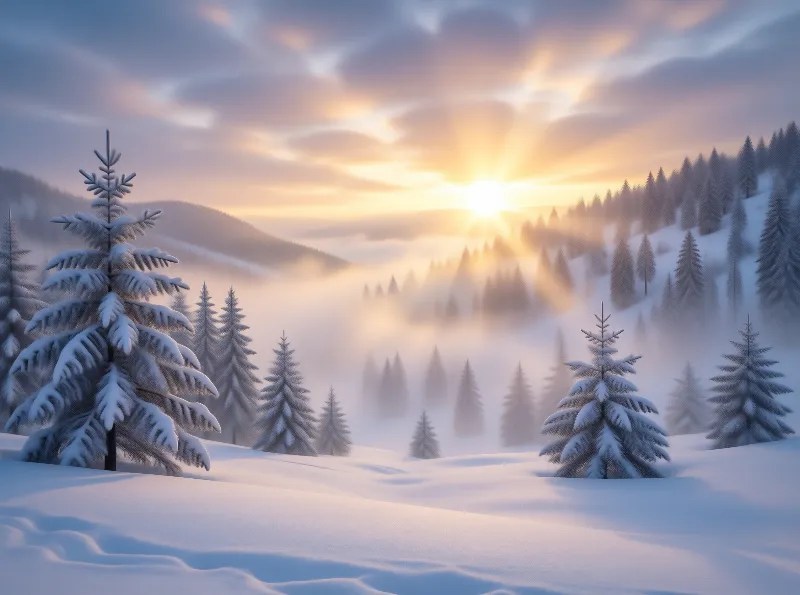Snowy Mountains at Dawn