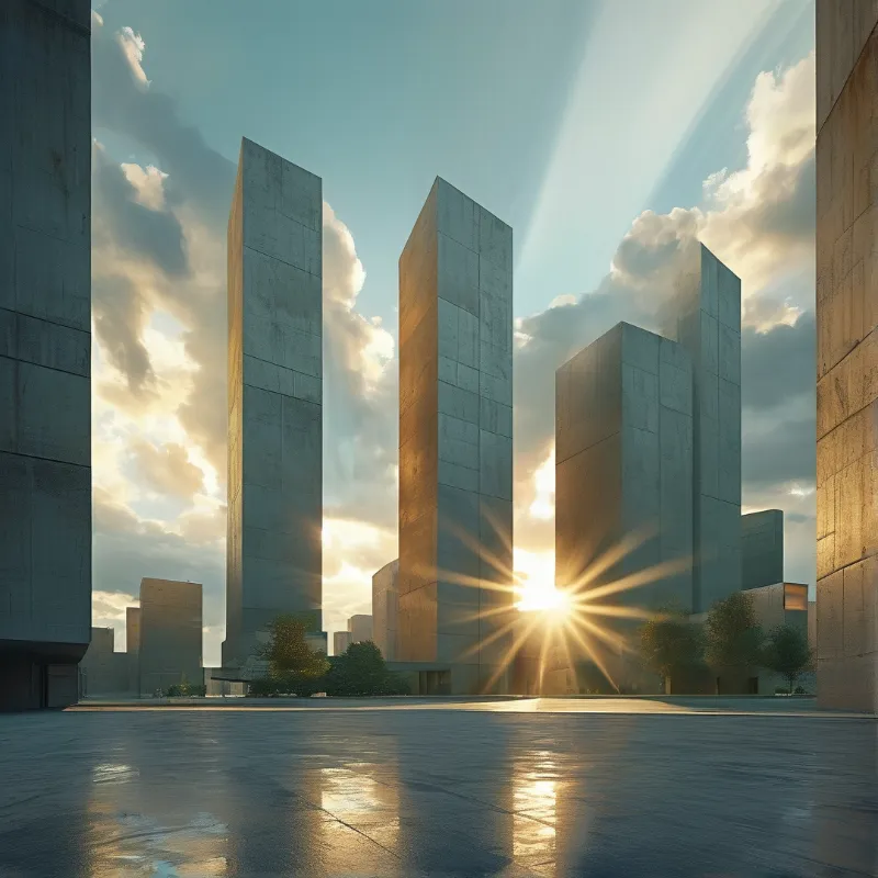 Monumental Concrete Pillars