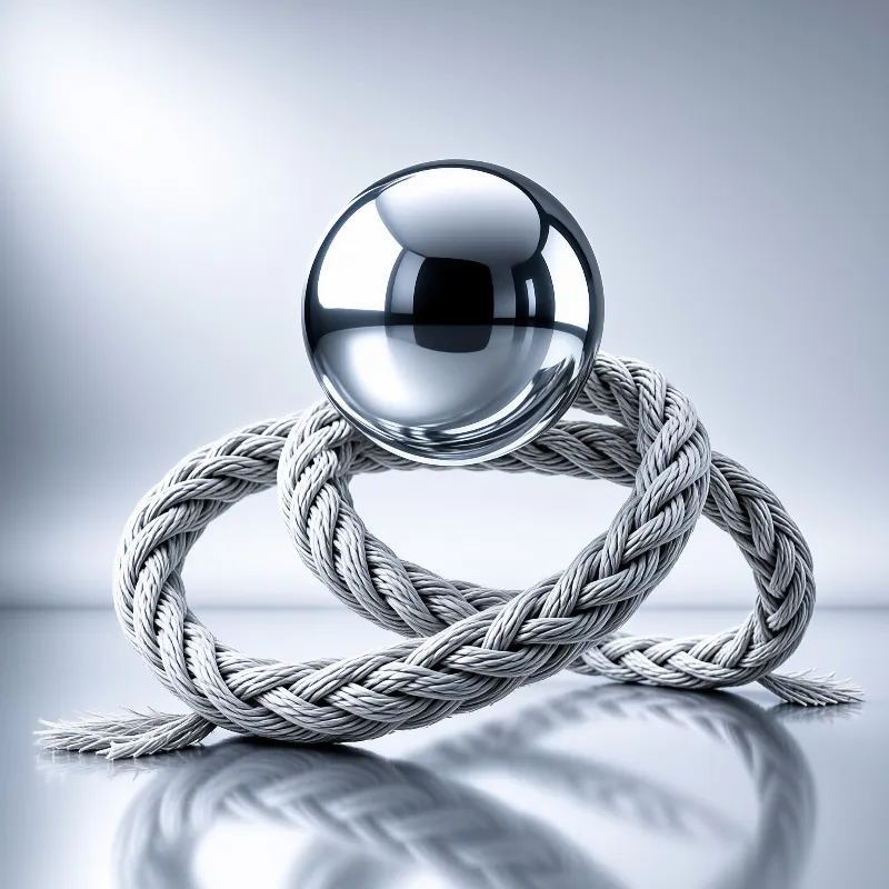 Glass Sphere on Braided Rope