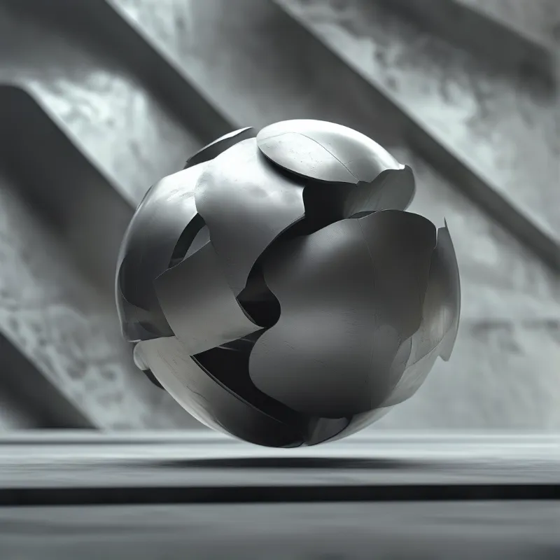 Fragmented Silver Sphere