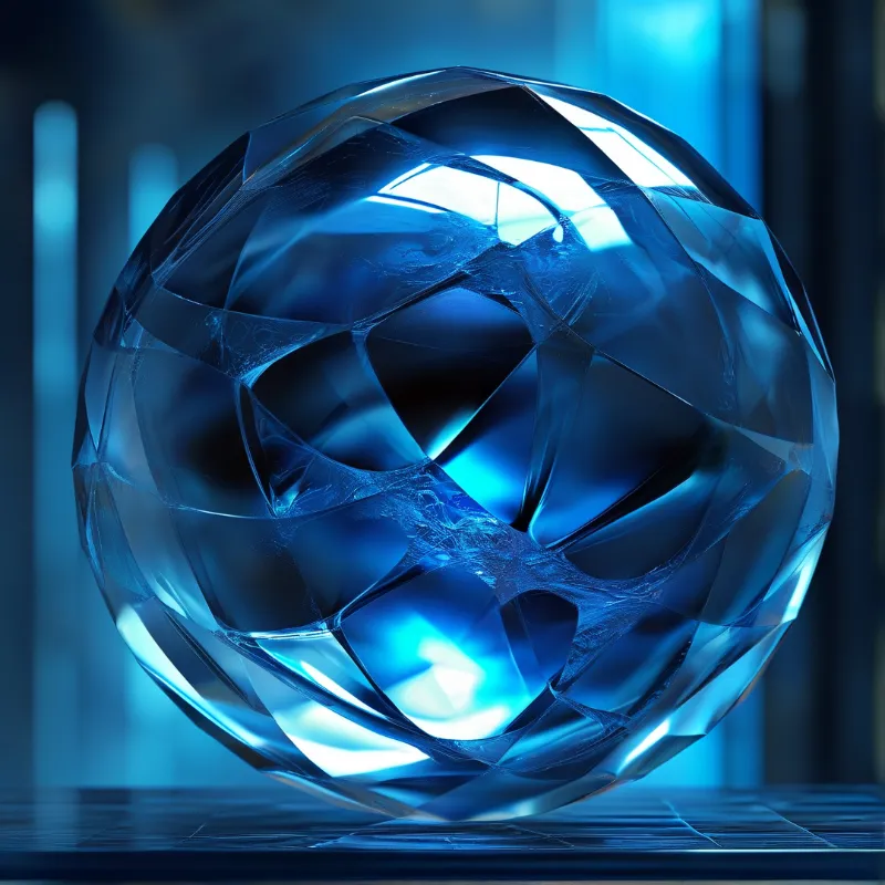 Blue Crystalline Sphere