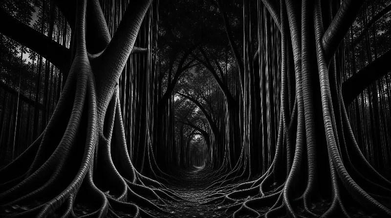 Surreal Forest Tunnel