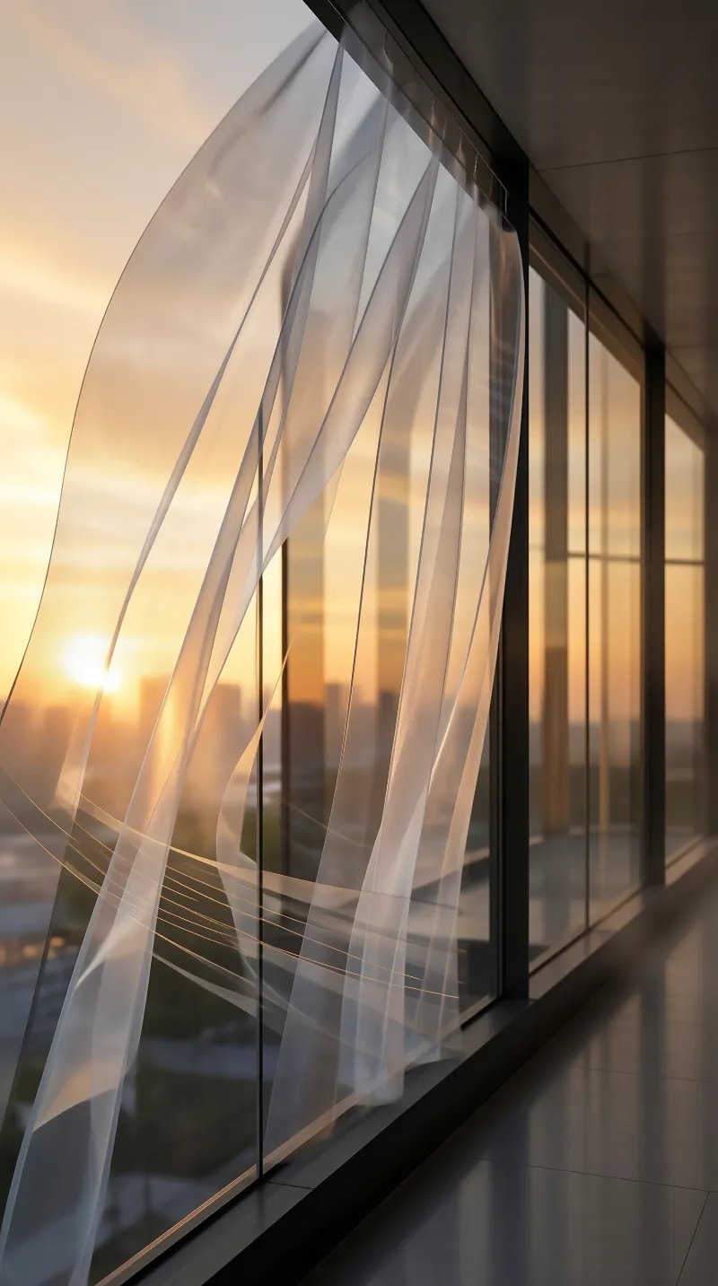 Sheer Curtain at Sunset