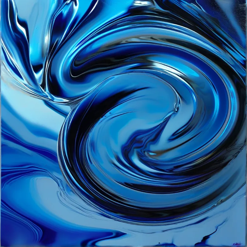 Blue Liquid Swirl