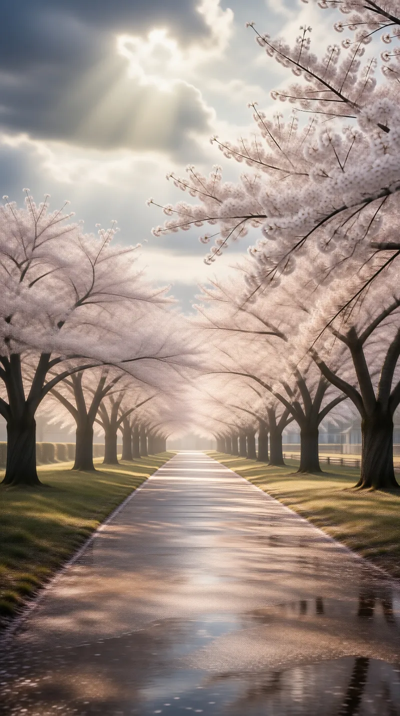 Sakura Tunnel in Morning Light