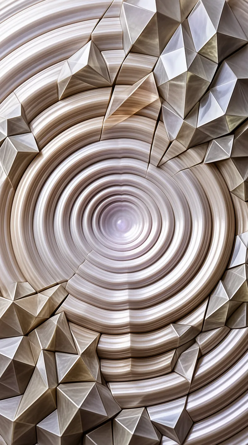 Abstract Crystalline Spiral
