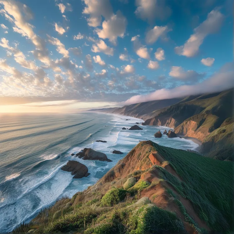 Coastal Cliffs at Sunrise