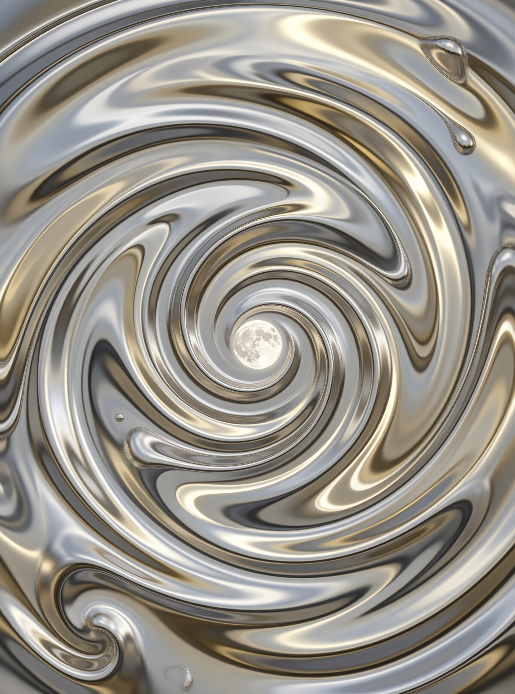 Swirling Liquid Metal