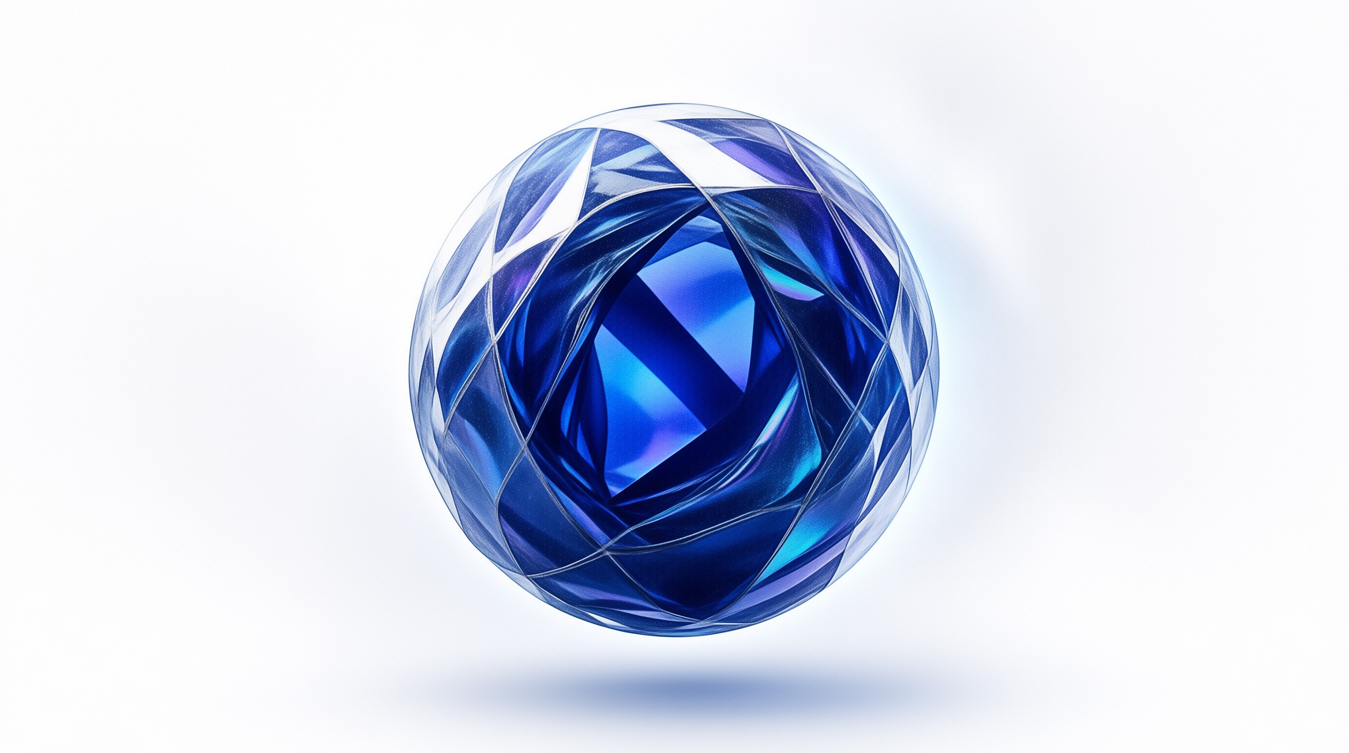 Faceted Blue Sphere