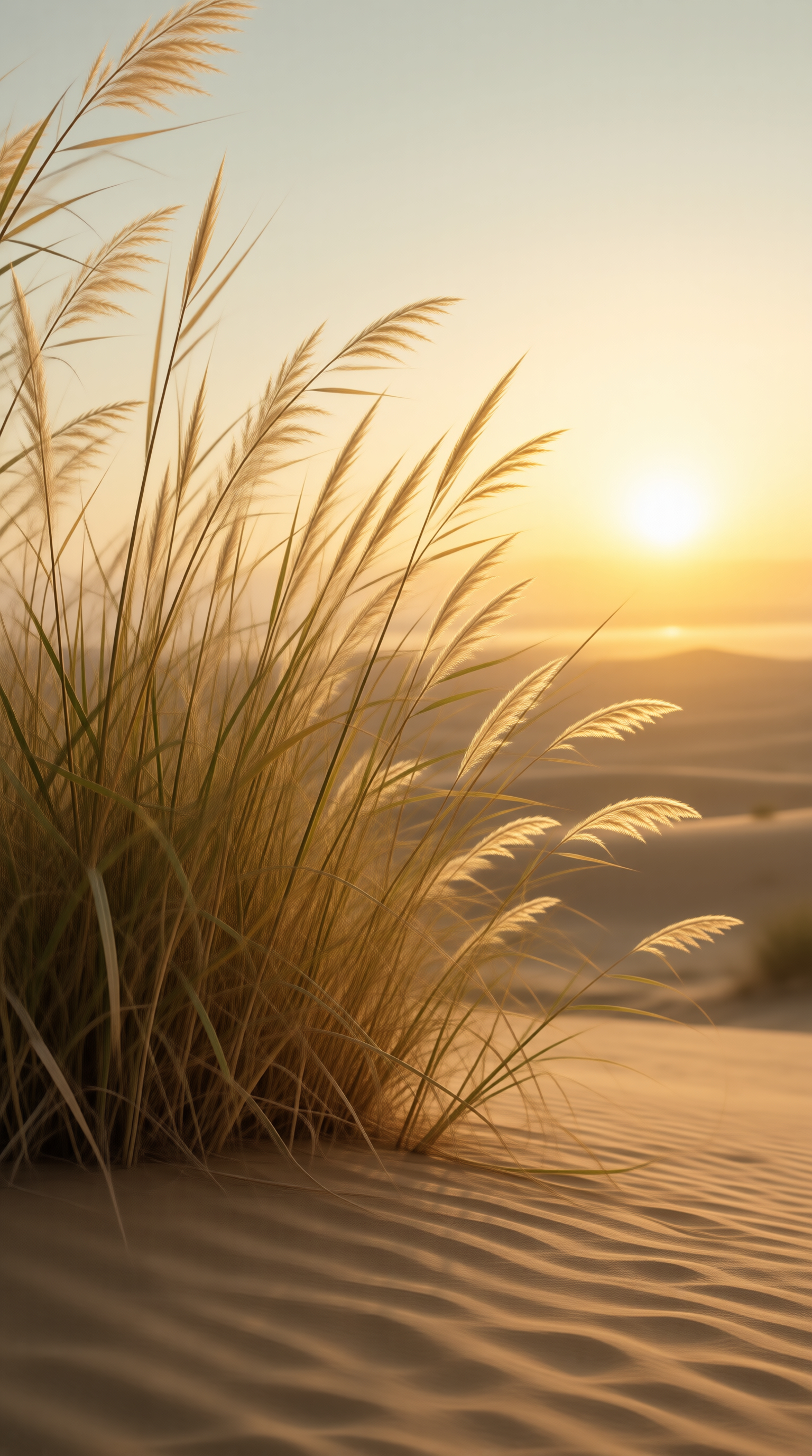 Golden Grasses at Sunset