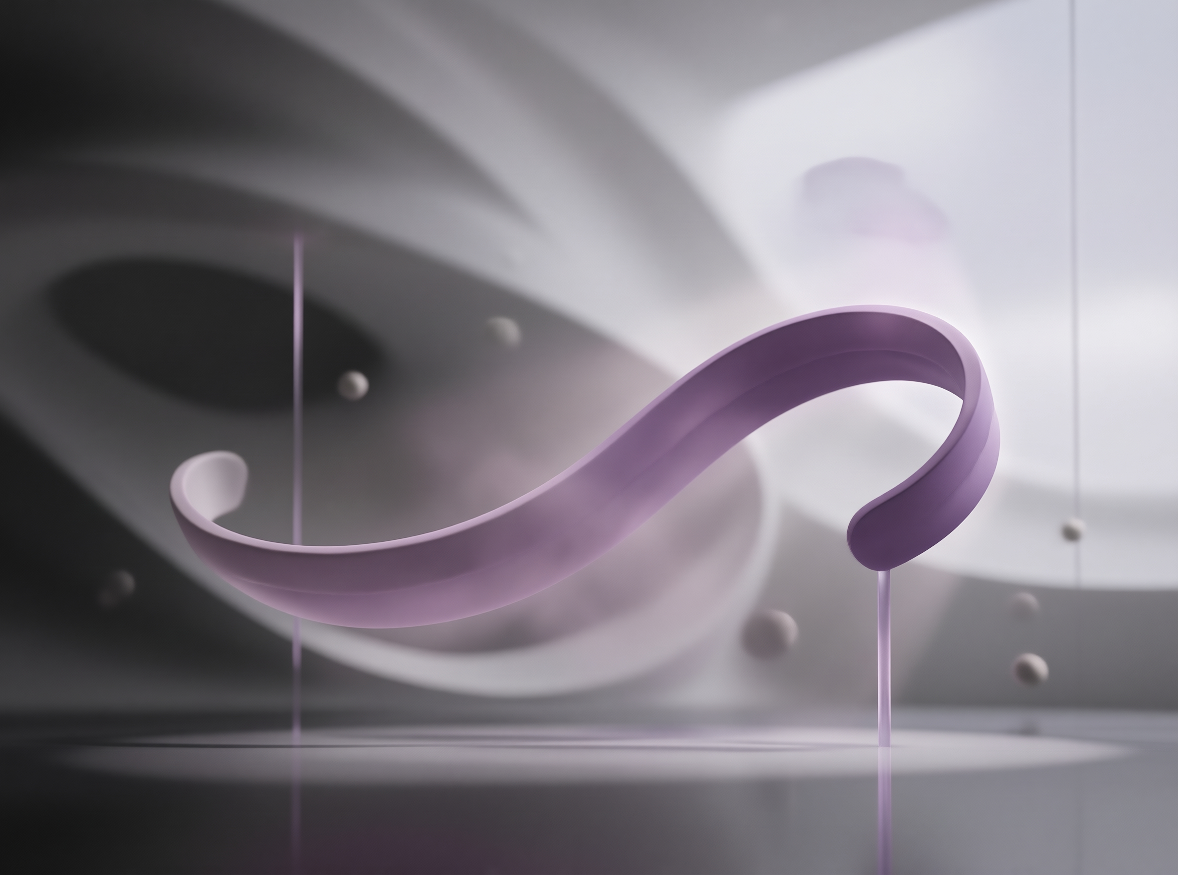 Abstract Purple Curve Object
