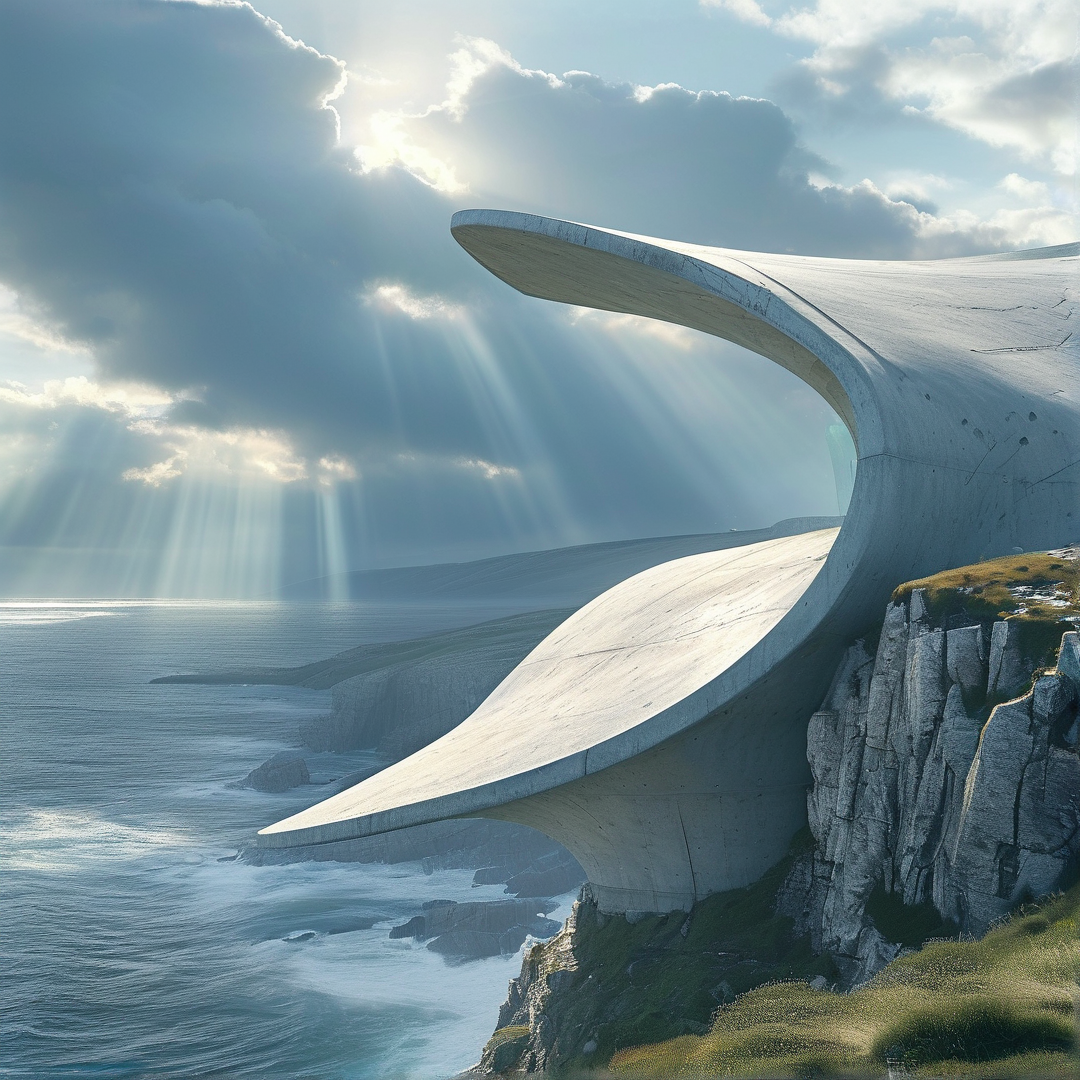 Sleek Architecture on Cliff