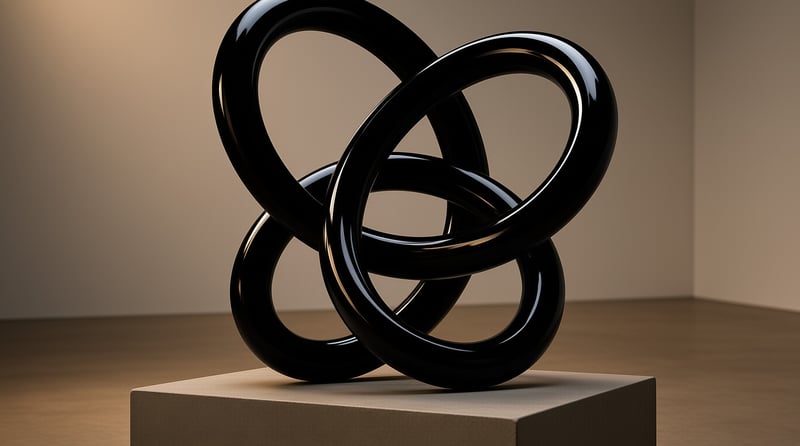 Glossy Black Interlinked Rings