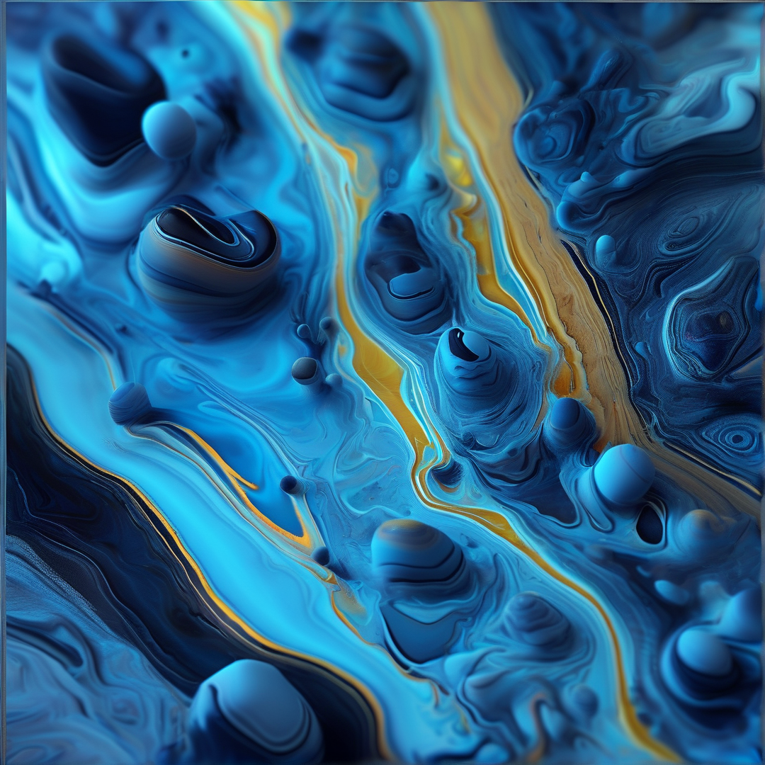 Blue and Gold Swirls