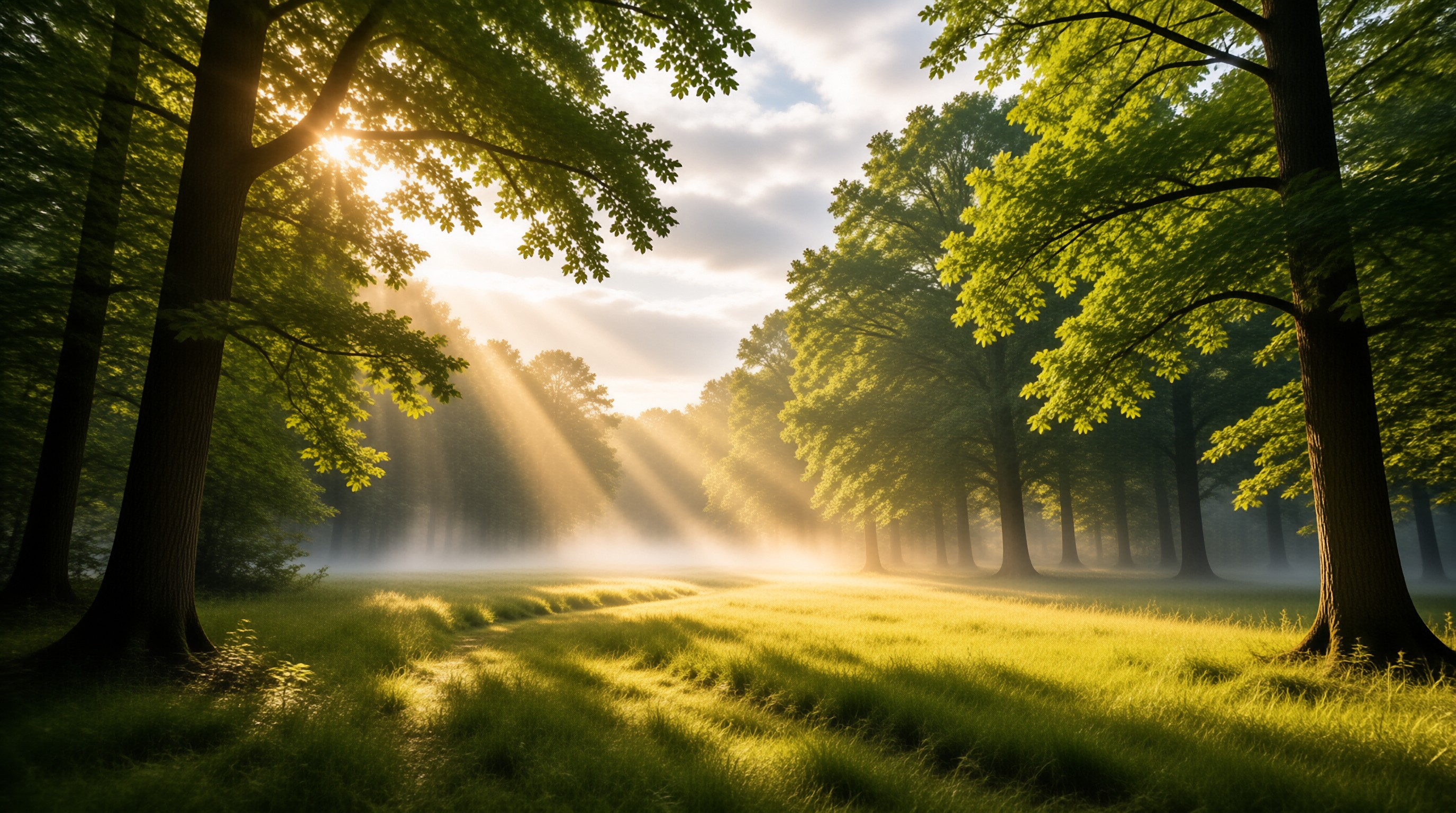 Sunlit Forest Morning