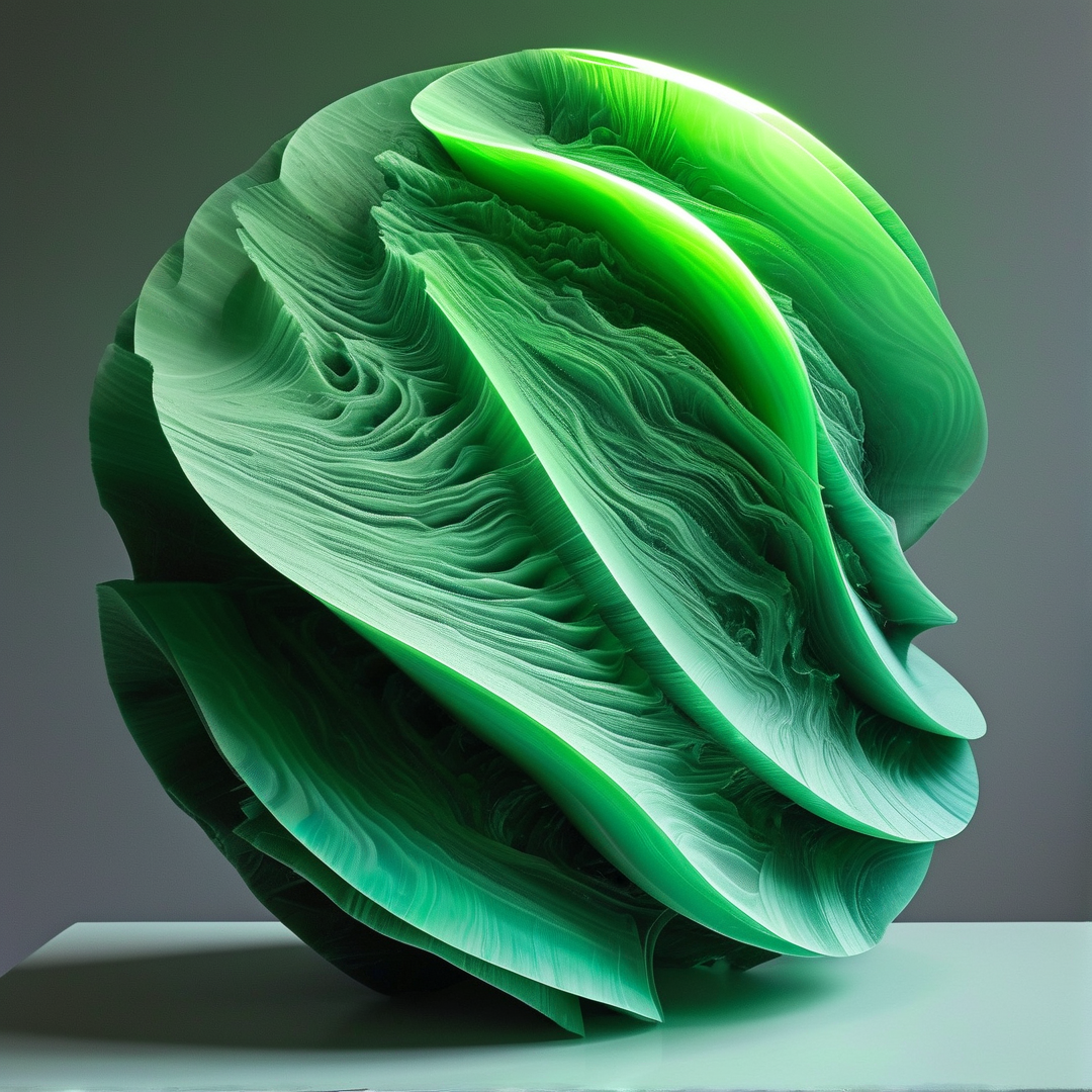Abstract Green Sculpture