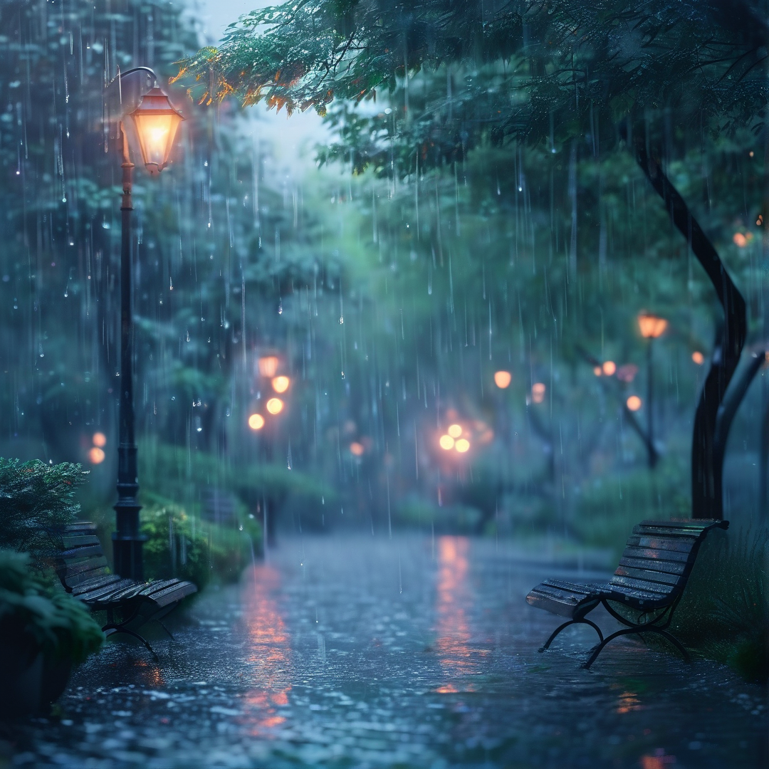 Rainy Night in the Park