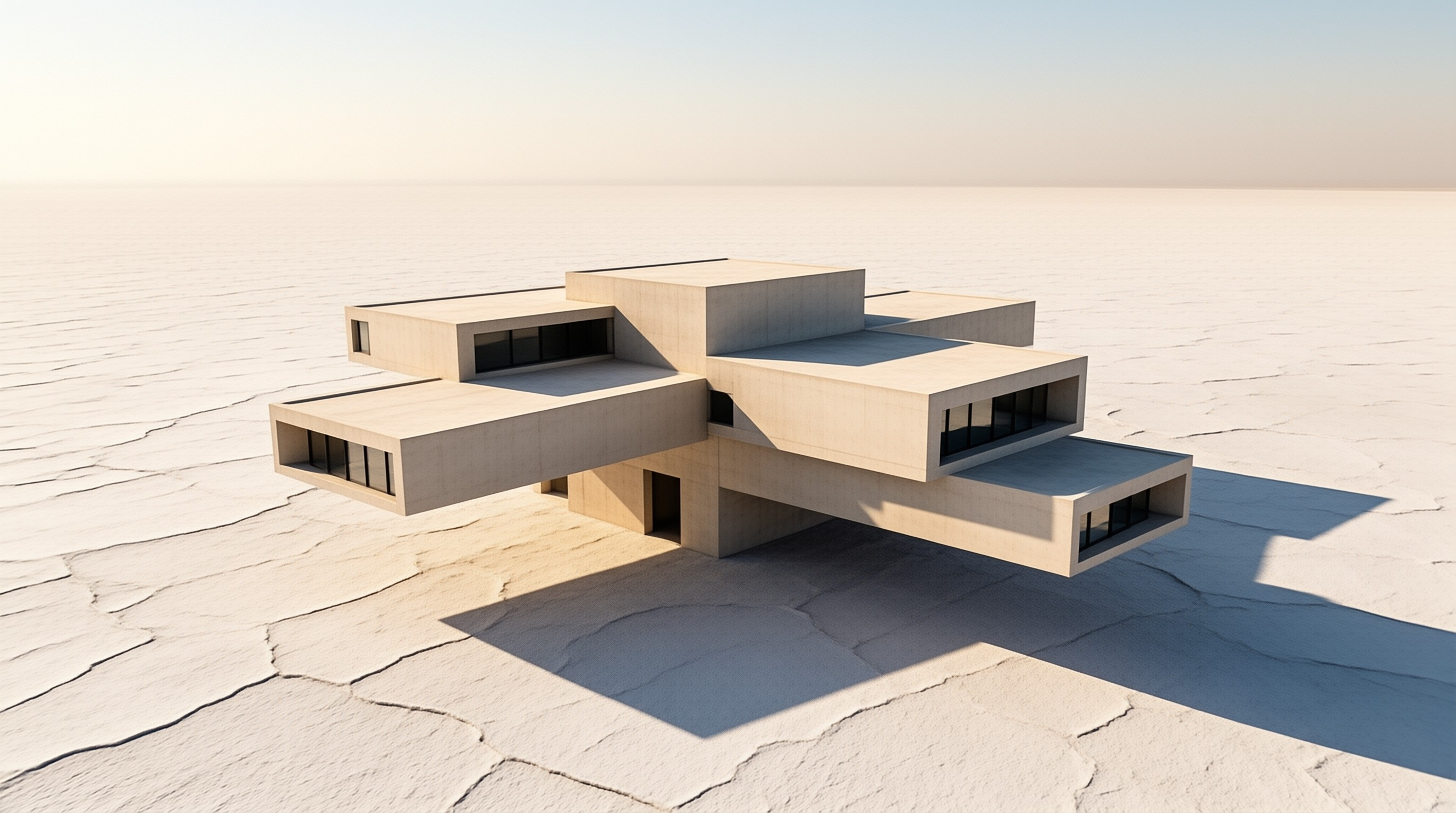 Modern Concrete Villa in Desert