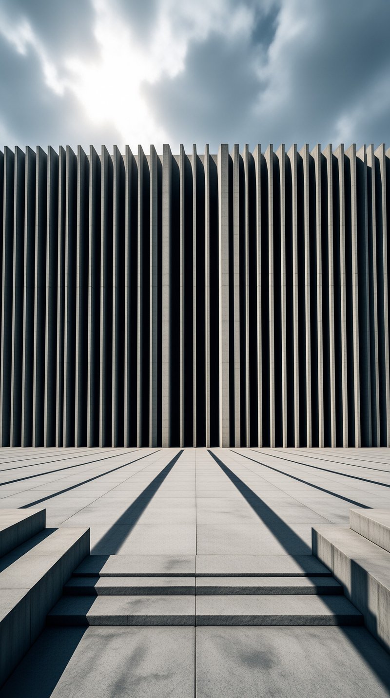Brutalist Vertical Facade