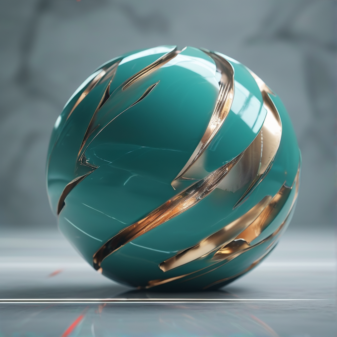 Glossy Turquoise Sphere