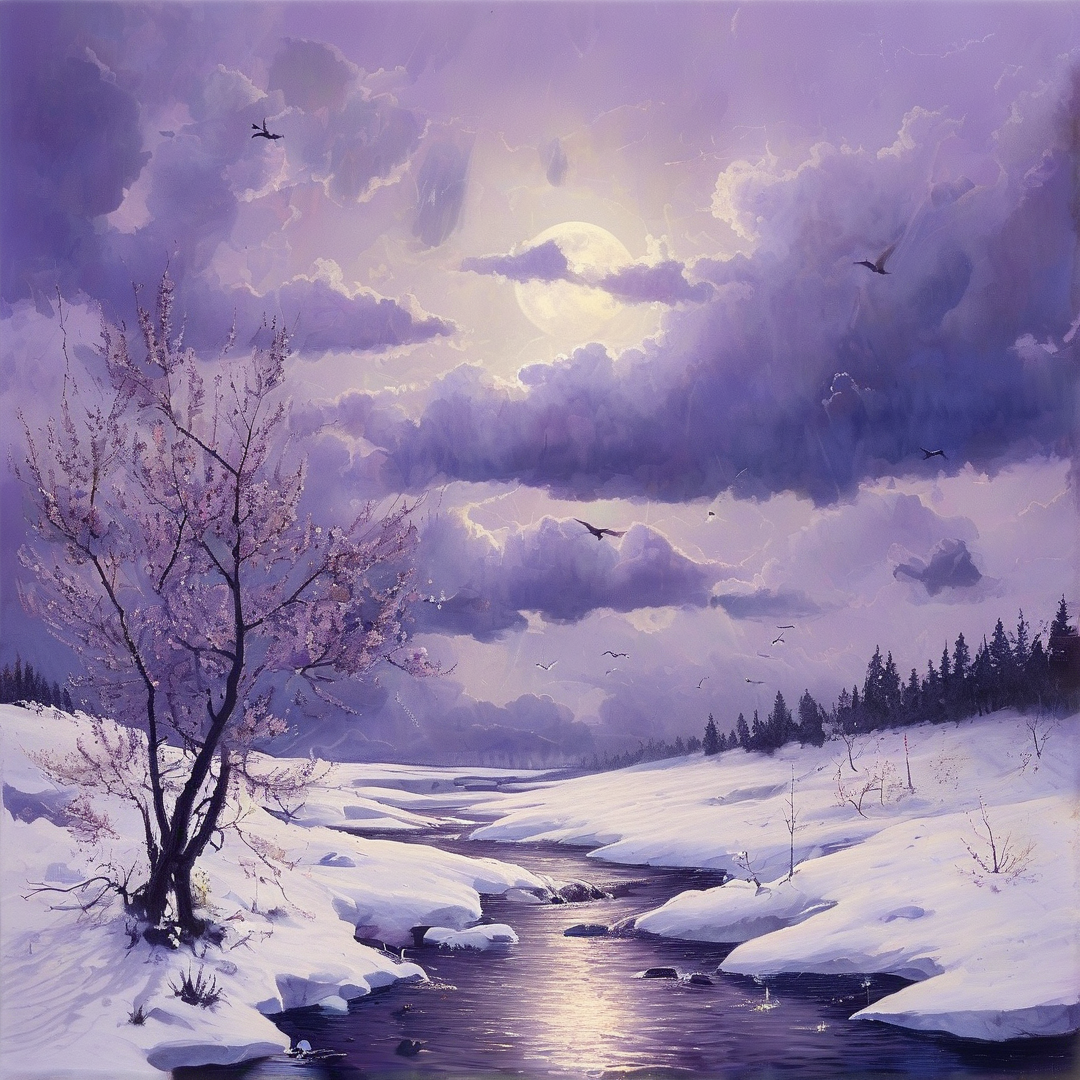 Snowy River Under Moonlight