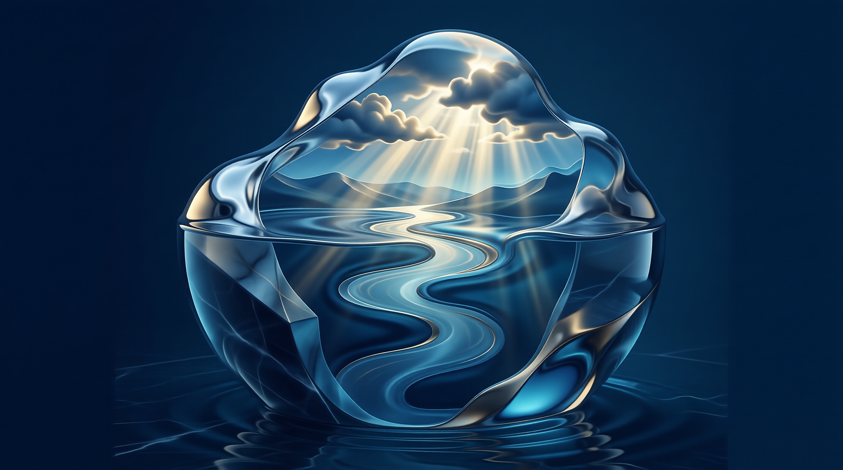Liquid Chrome Landscape