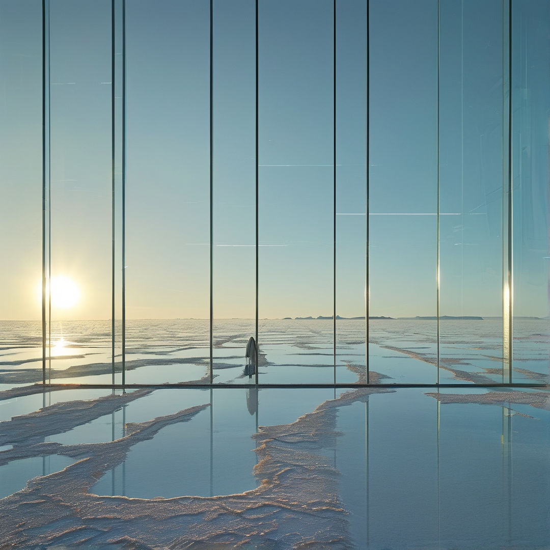 Glass Reflections at Sunset