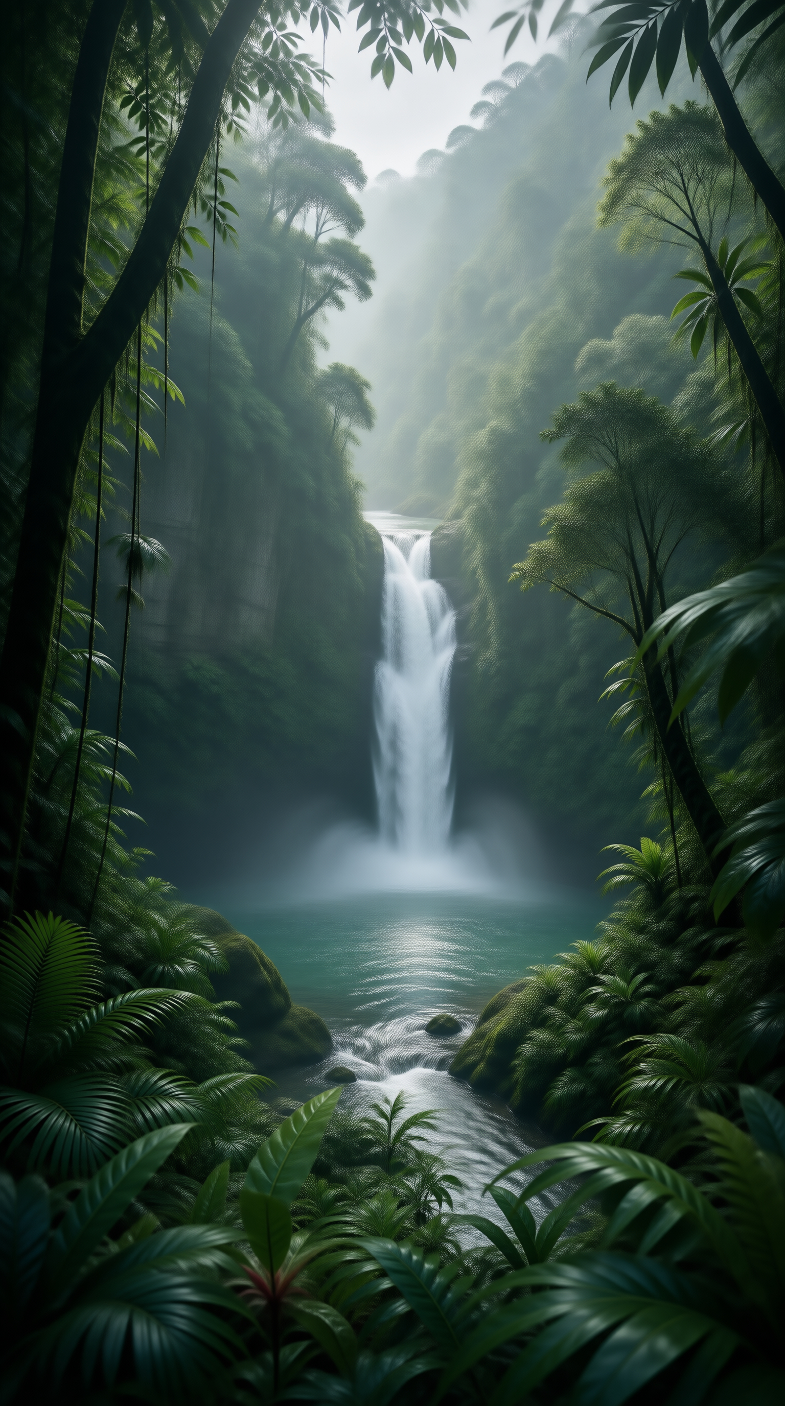 Jungle Waterfall Scene