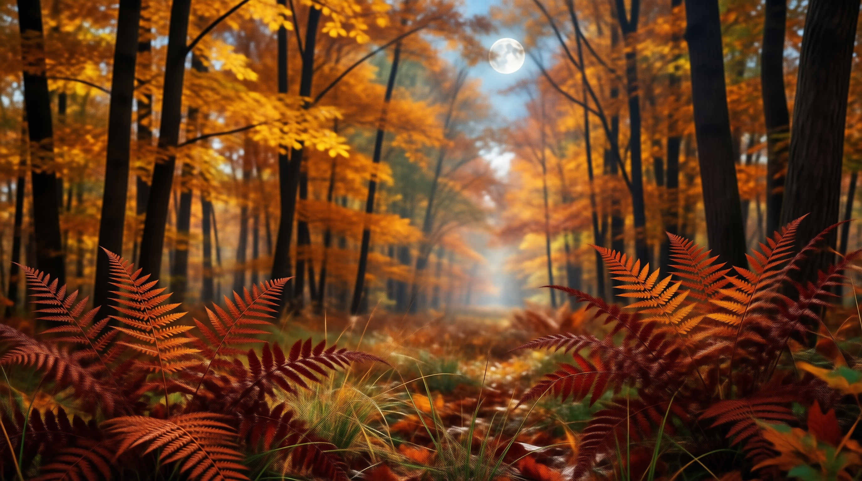 Autumn Forest Moonlit