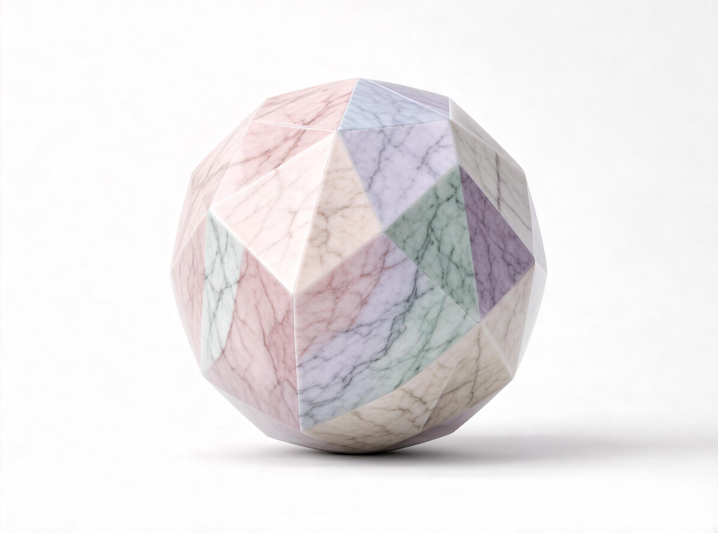 Geometric Marble Sphere