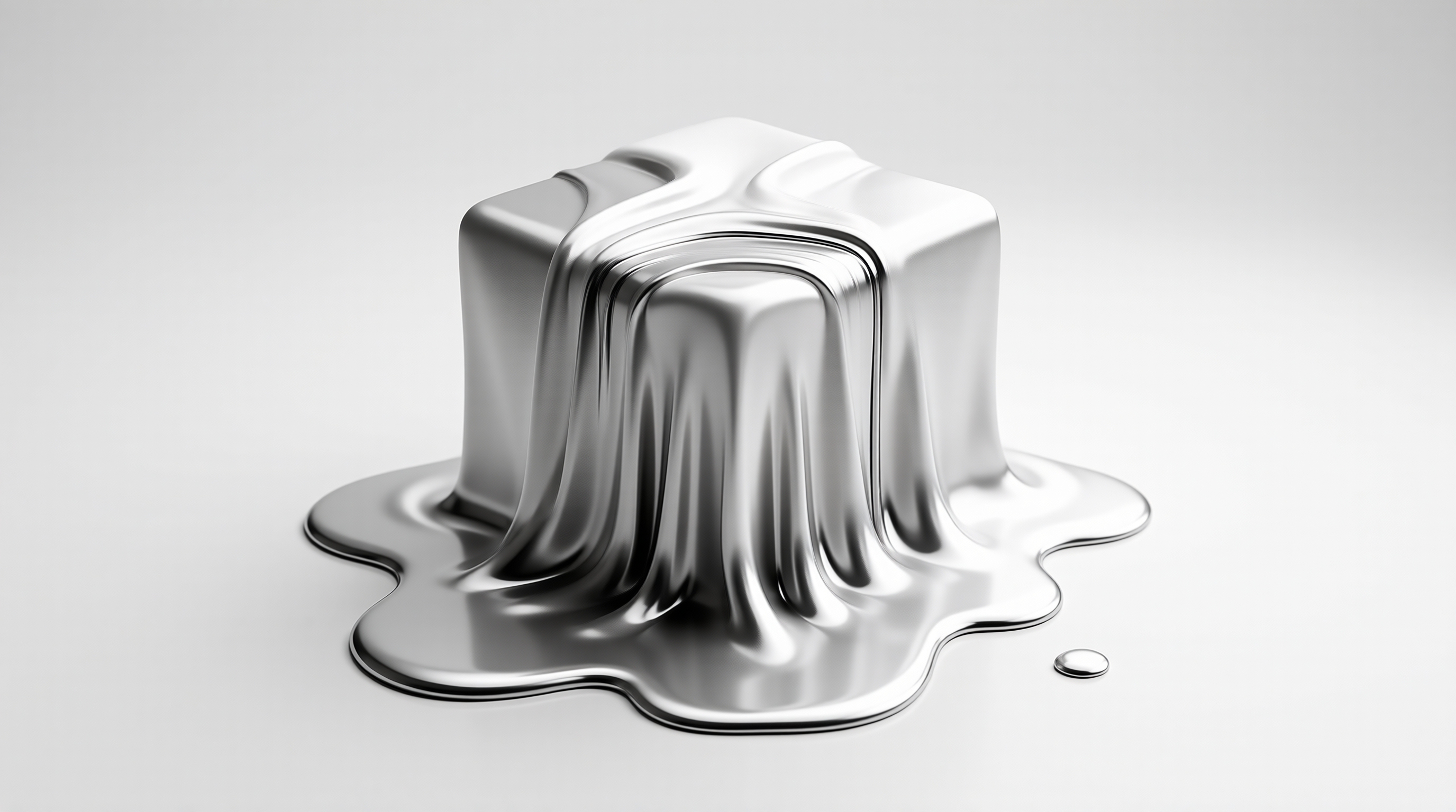 Melting Liquid Metal Cube