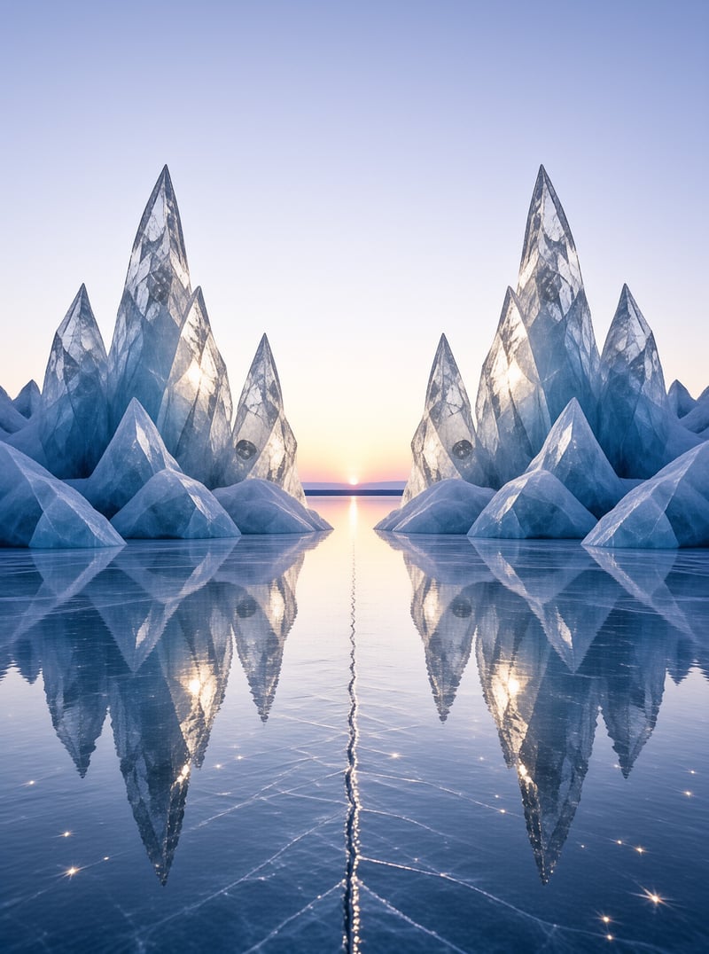 Crystal Ice Reflections