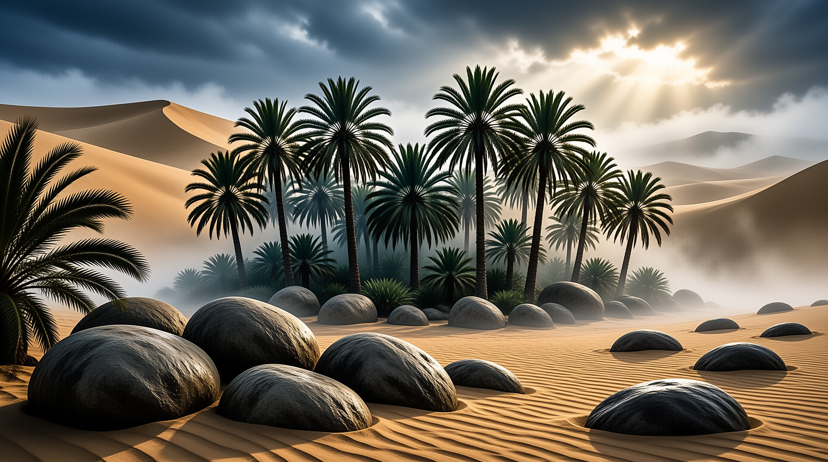 Dramatic Desert Oasis