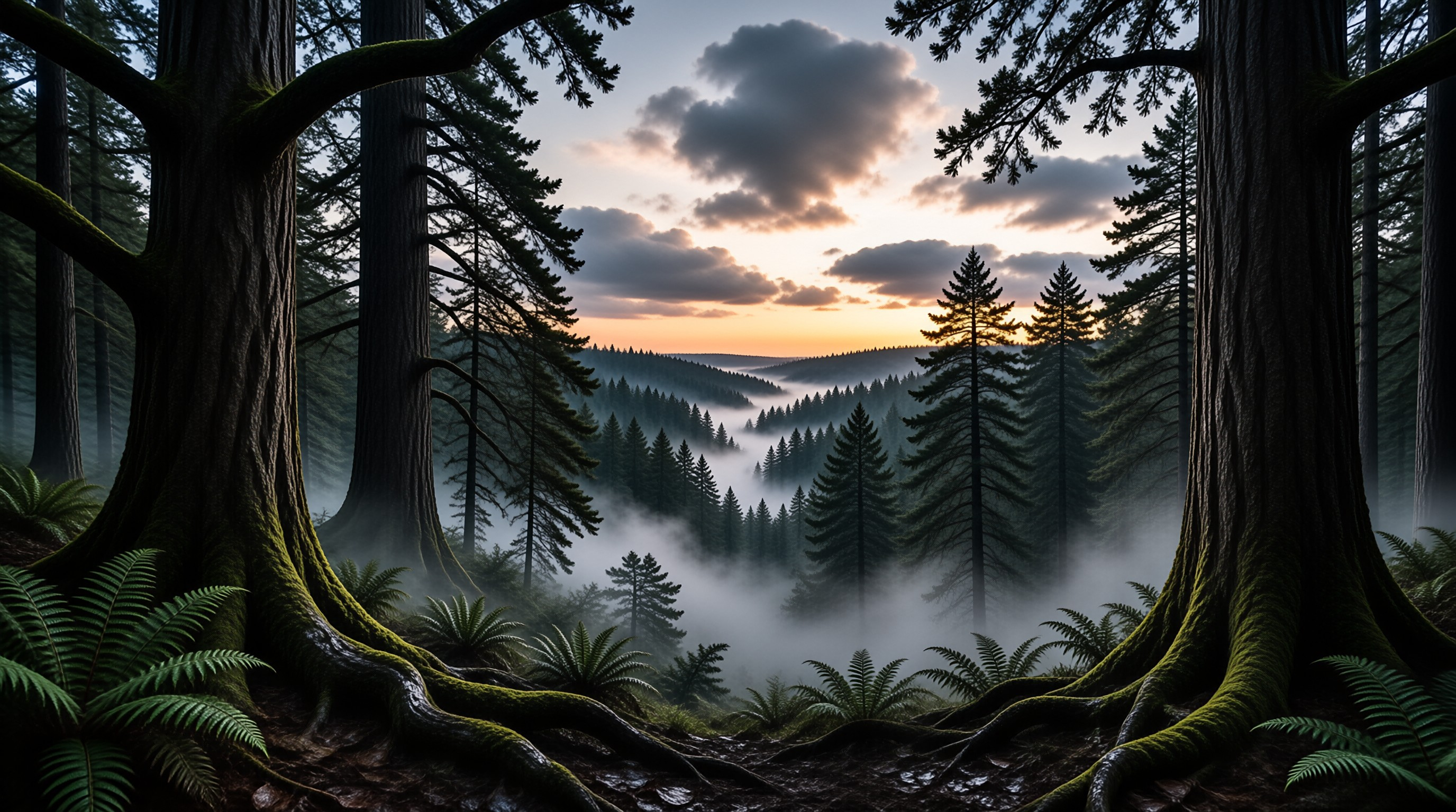Misty Forest at Dawn