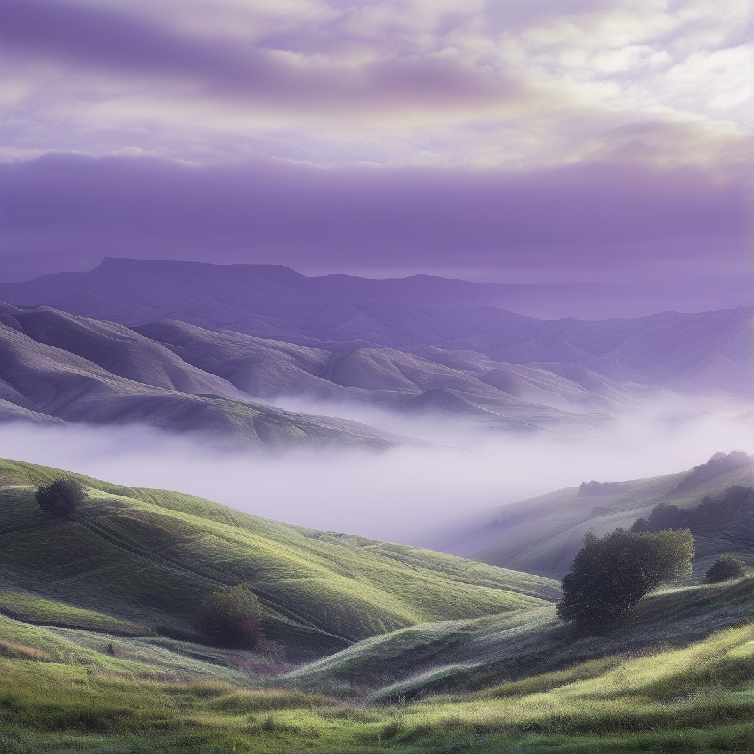 Misty Purple Mountains
