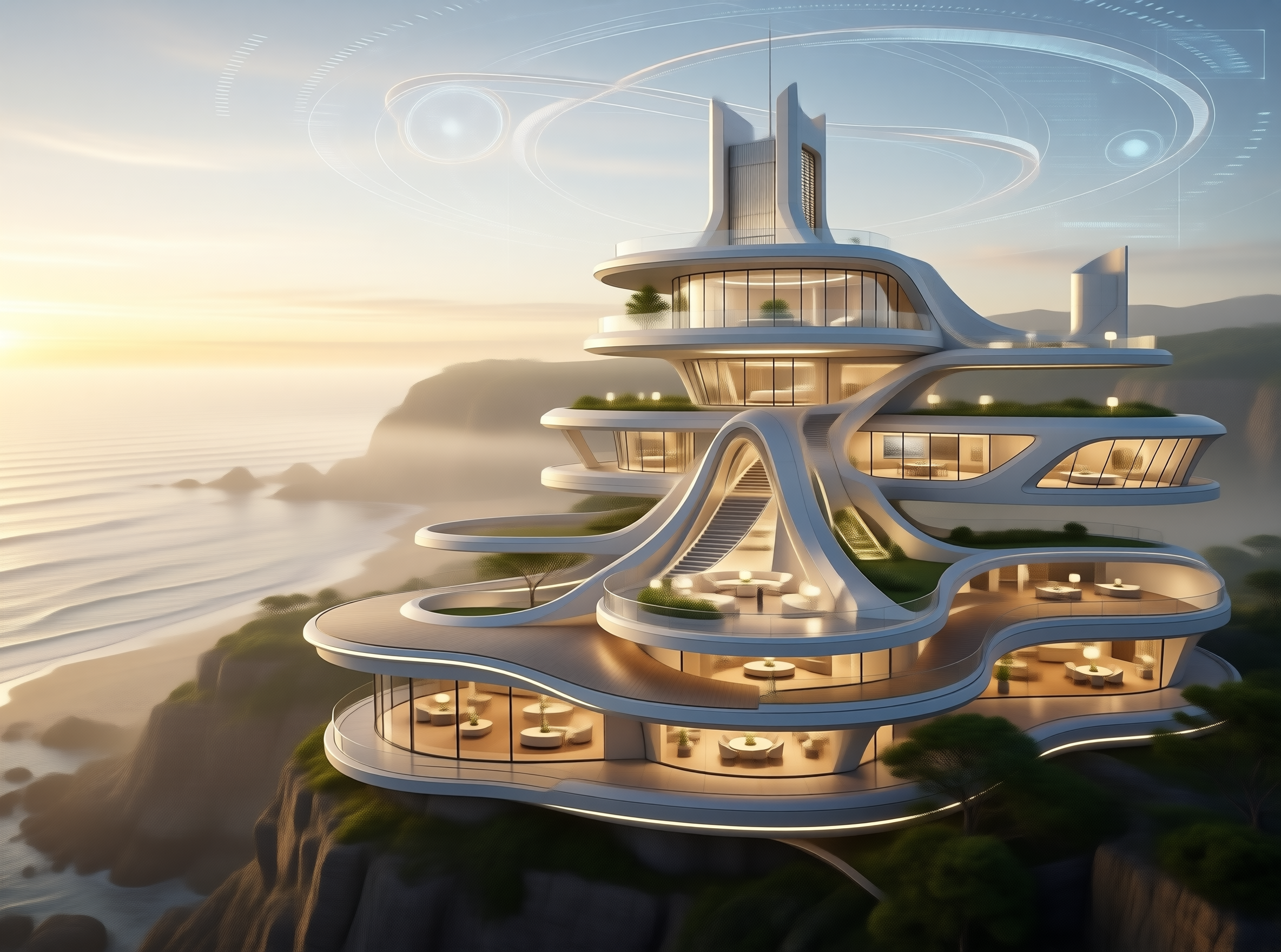 Futuristic Cliffside Villa