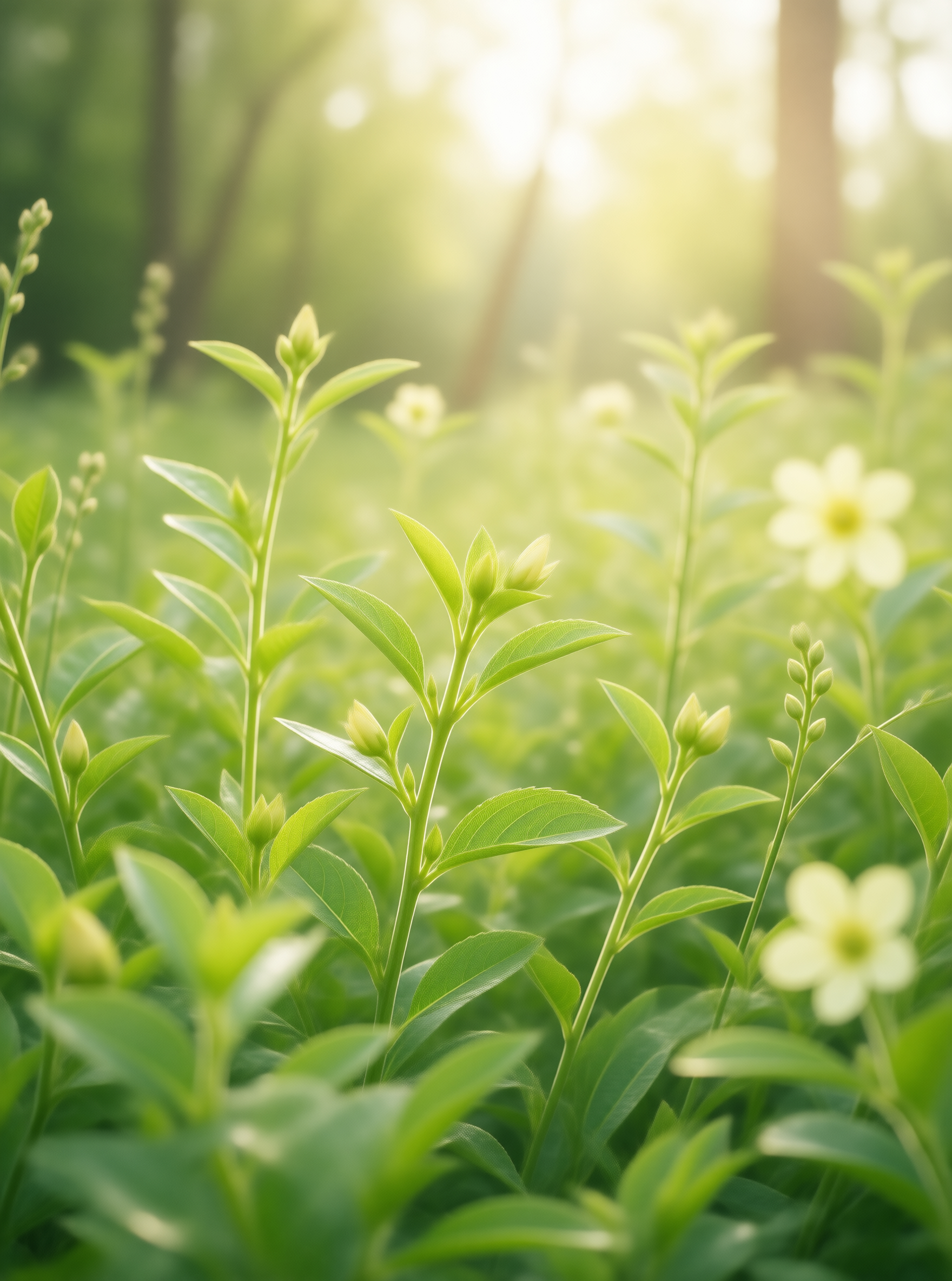 Green Plants in Sunlight