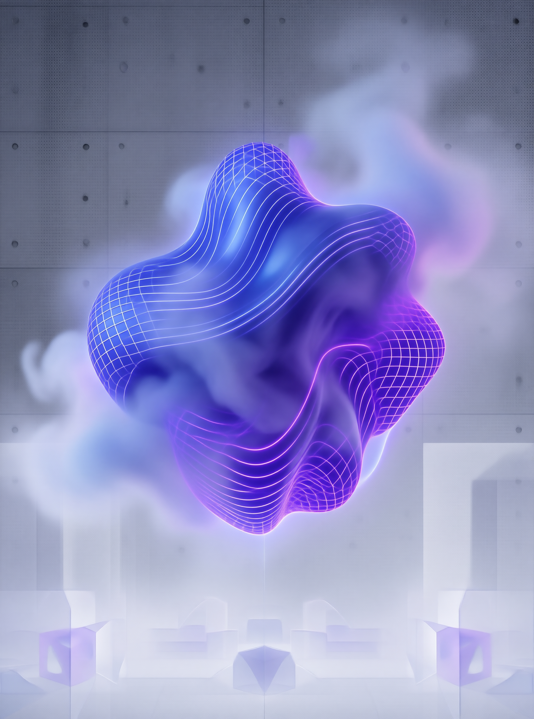 Glowing Purple Abstract Blob