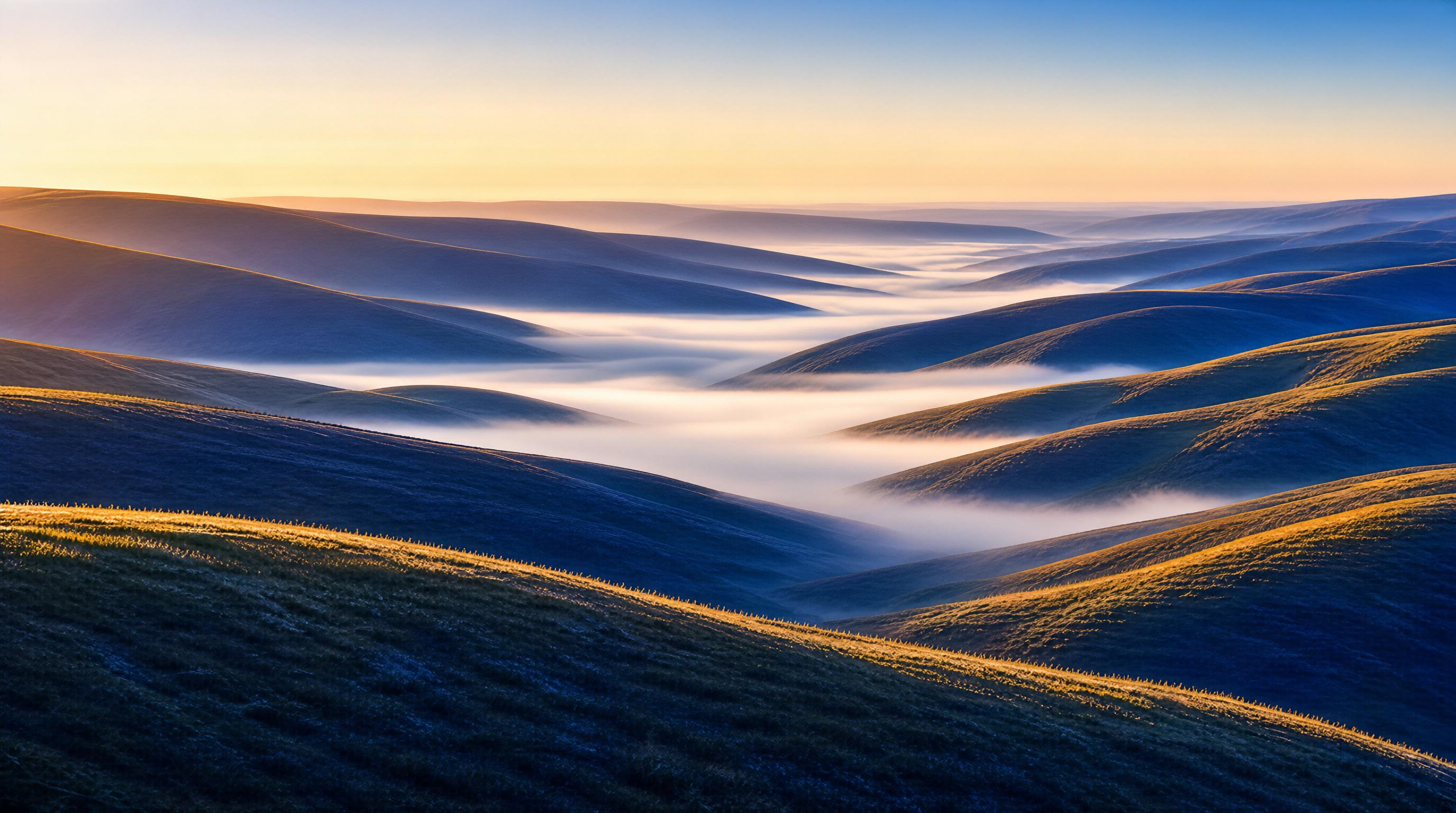 Rolling Hills in the Mist