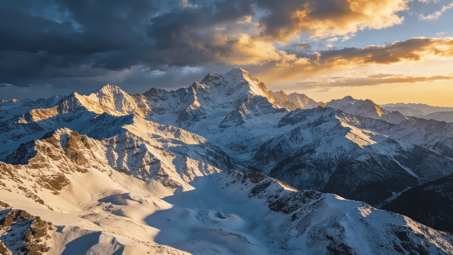 Majestic Mountain Range at Dawn