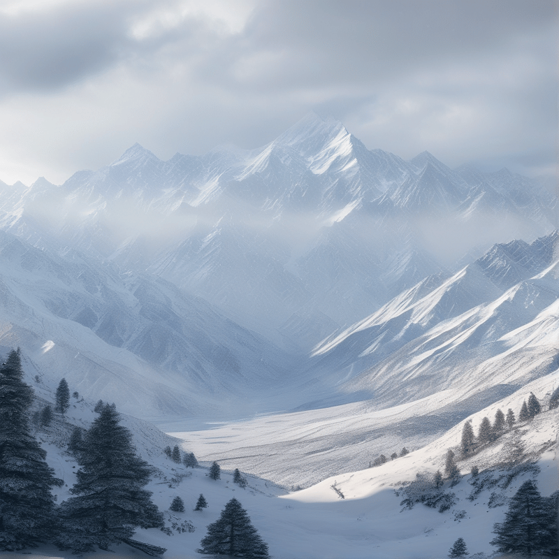 Snowy Mountain Valley