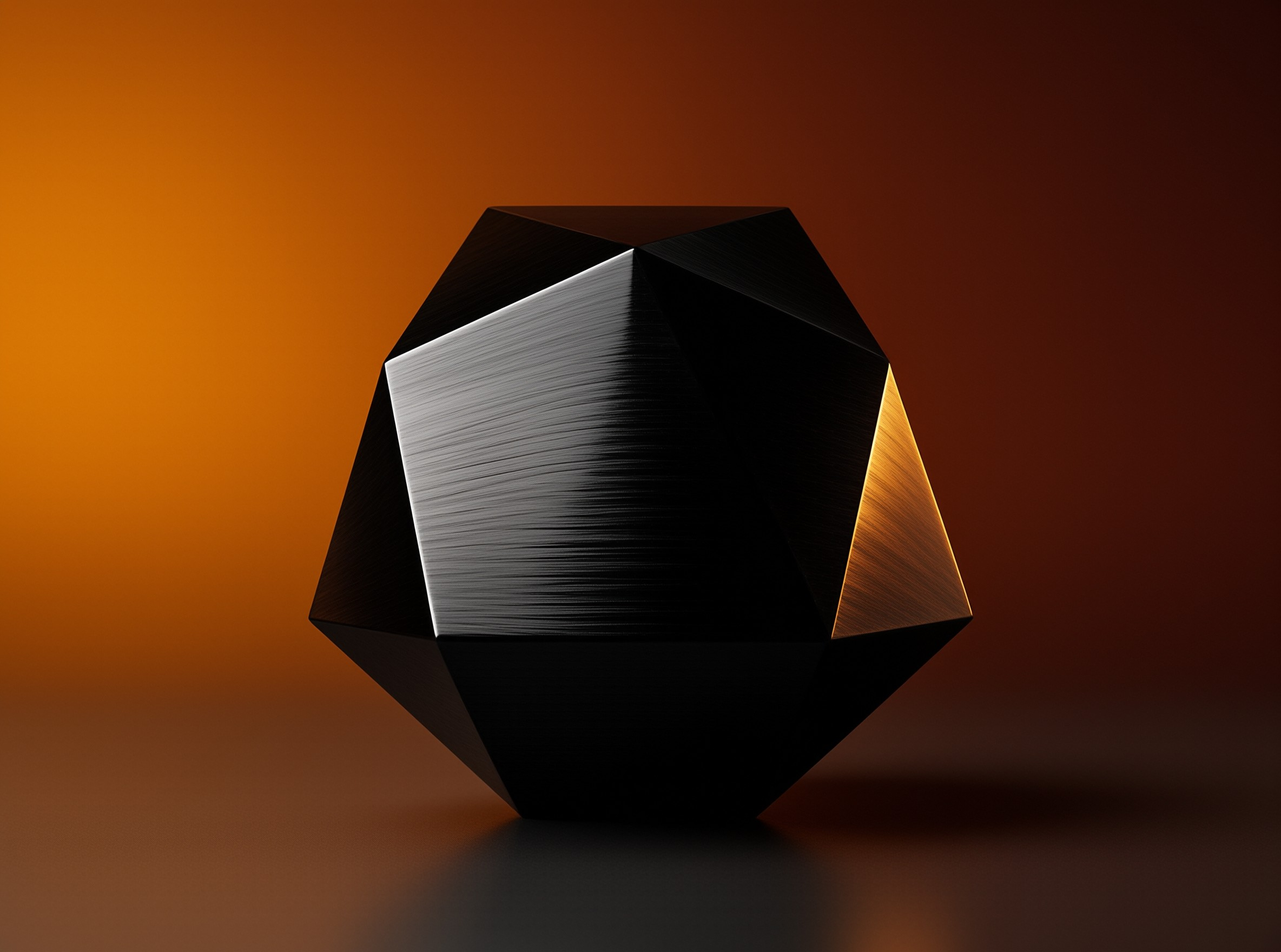 Facetted Metal Polyhedron