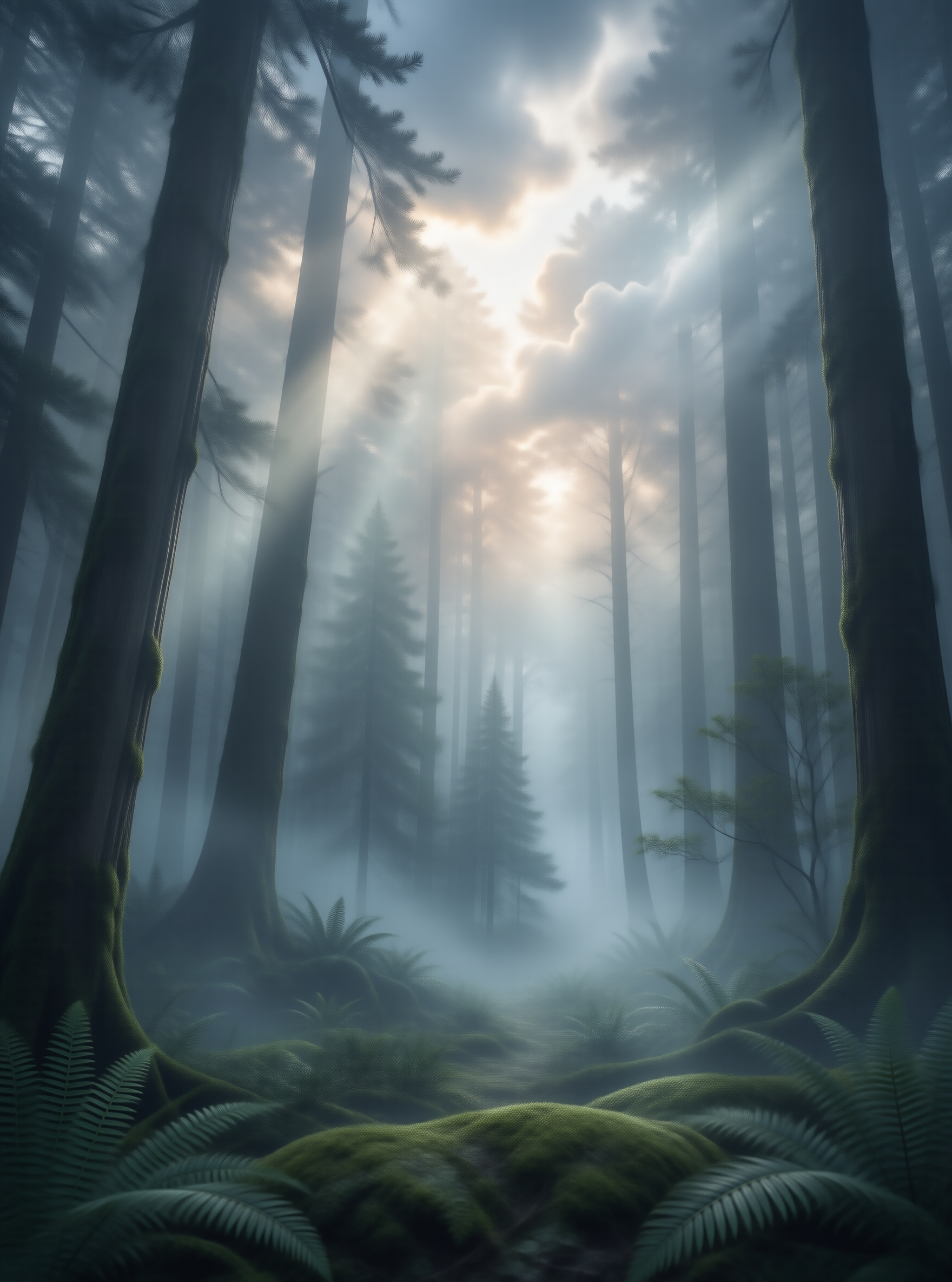 Misty Forest Sunrise