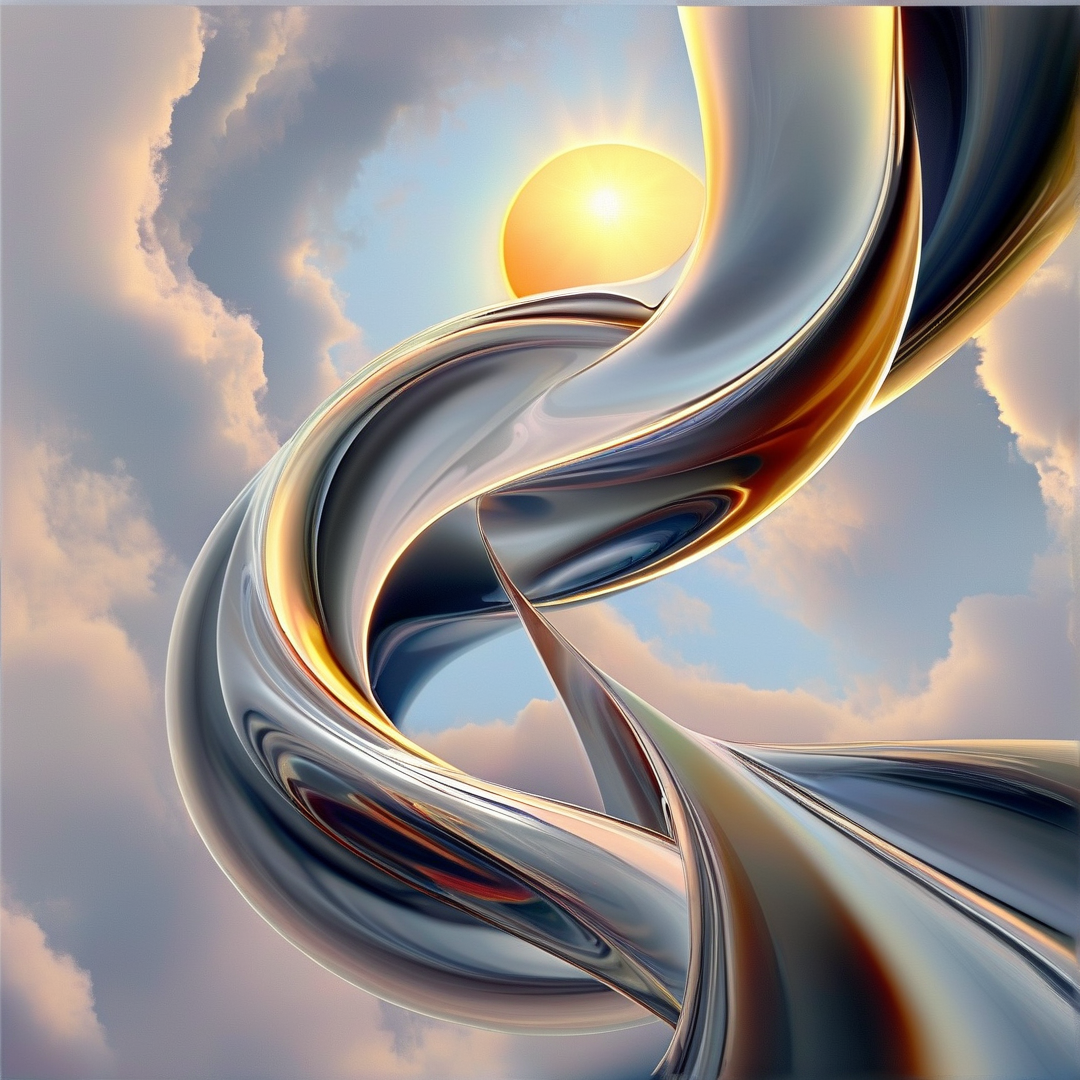 Abstract Metallic Ribbon