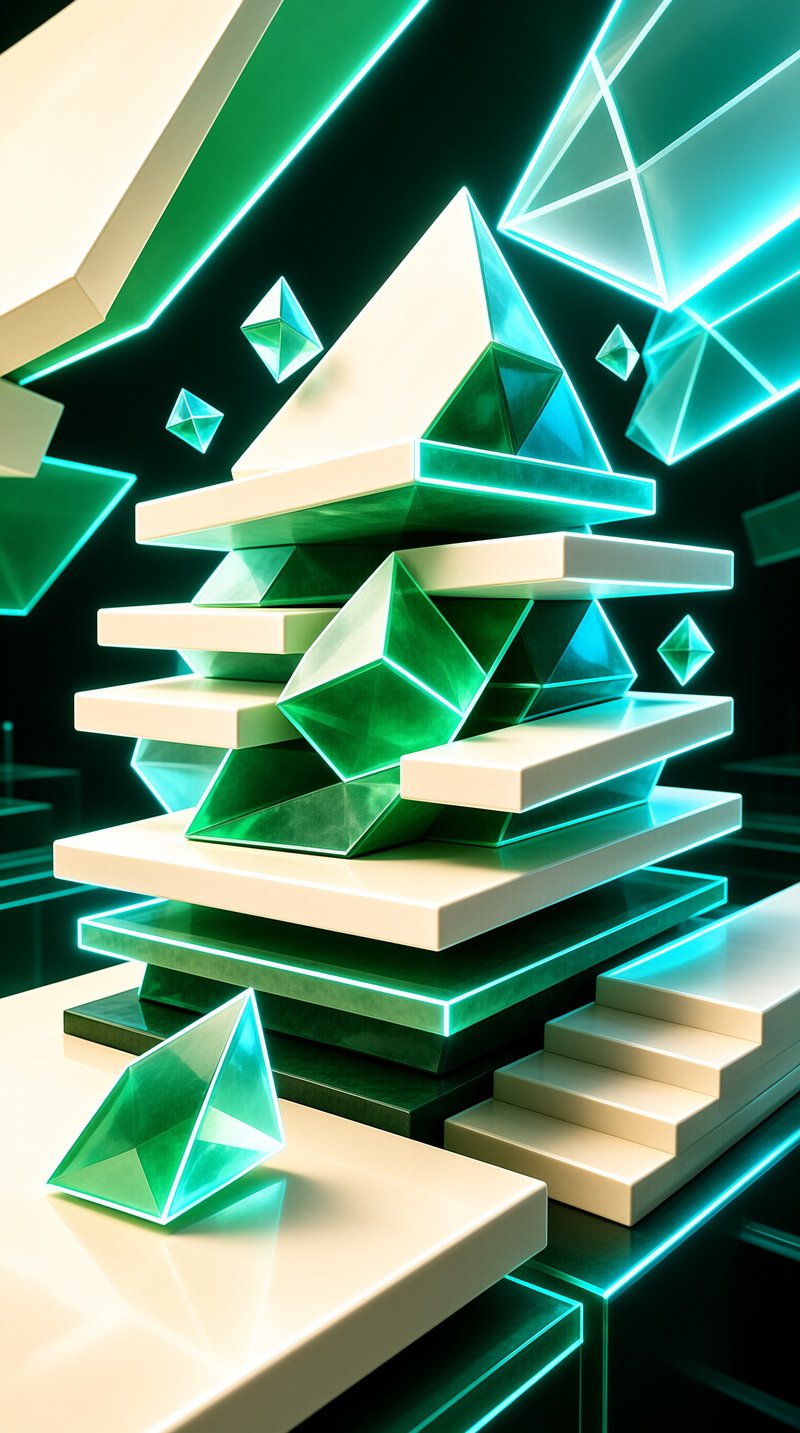Neon Geometric Stacks