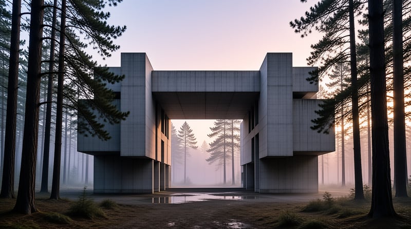 Brutalist Forest Structure