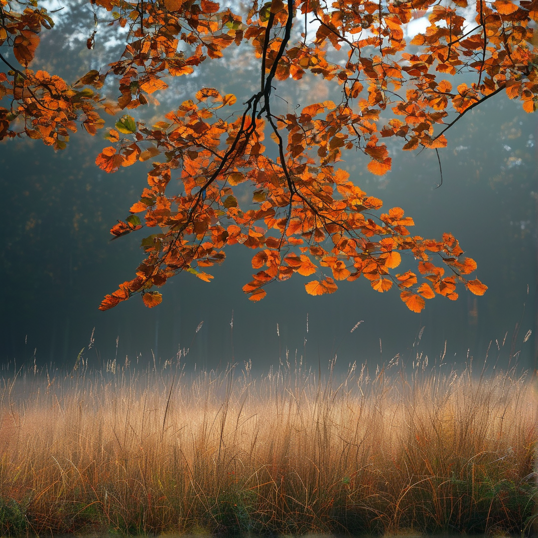 Misty Autumn Forest