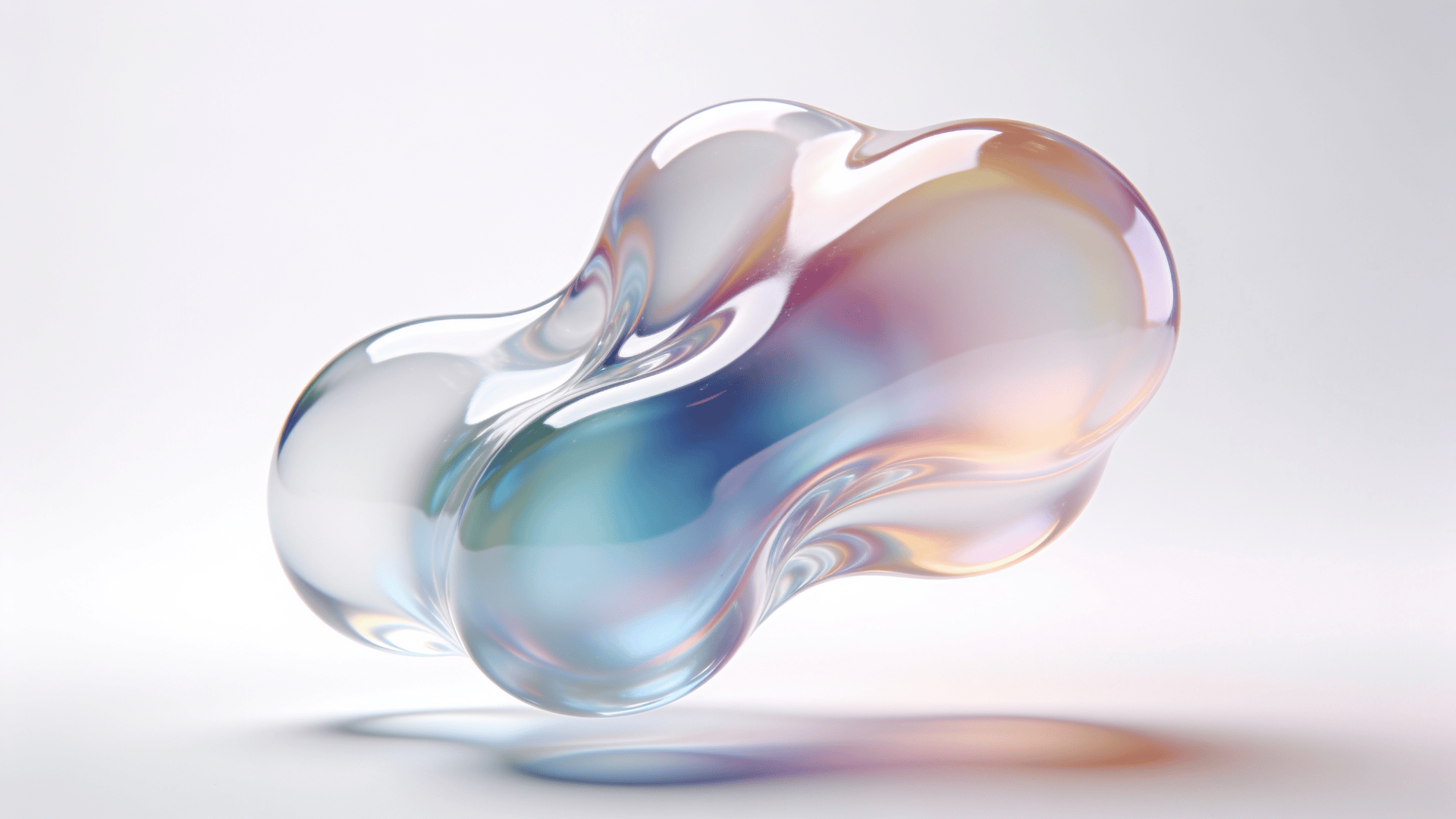 Iridescent, Ethereal Fluid Blob