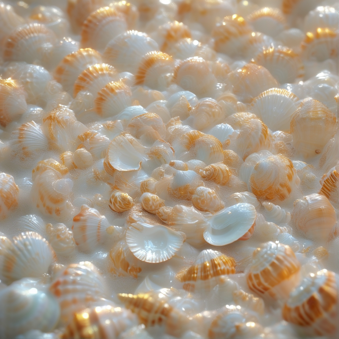 Orange and White Seashells