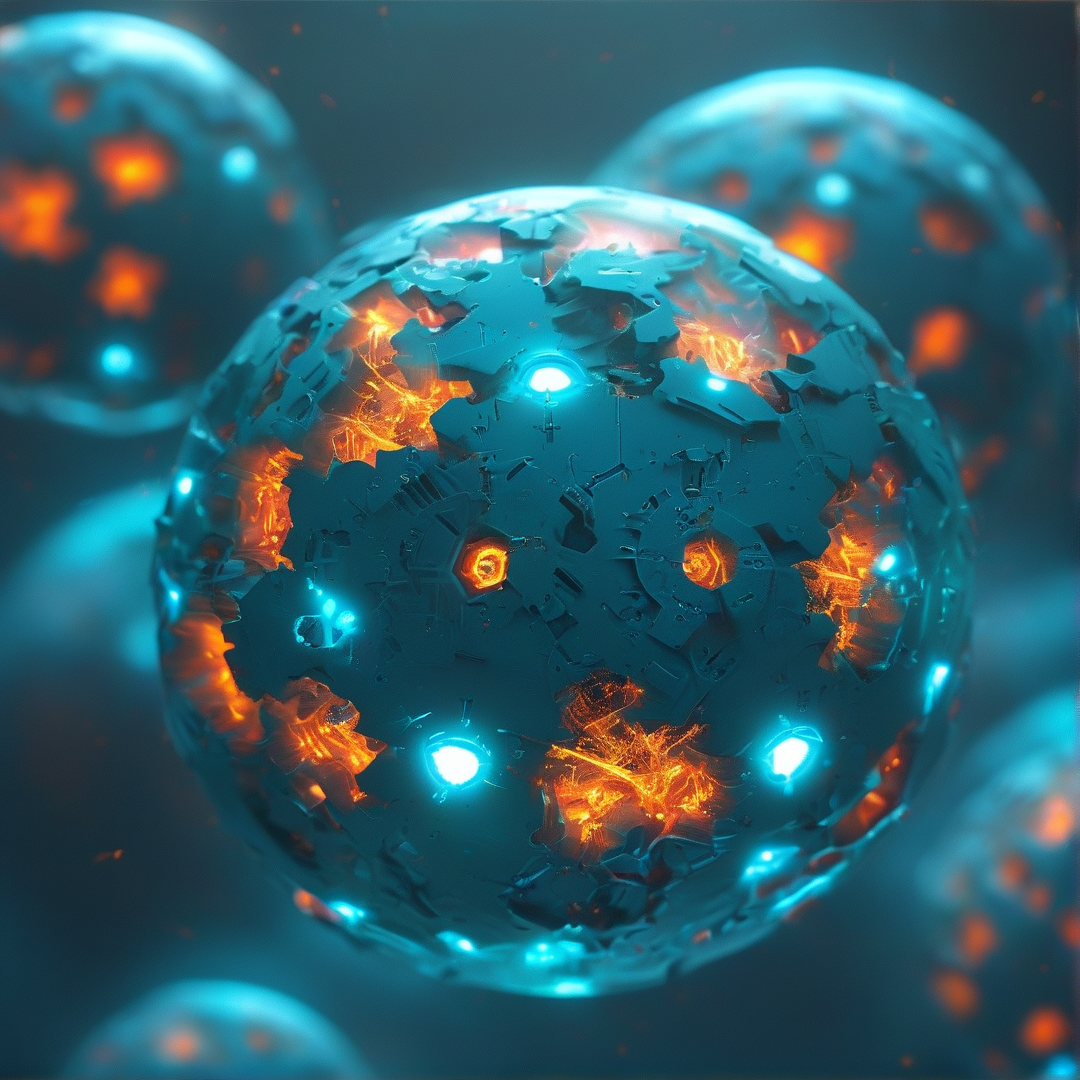 Luminous Fractured Spheres